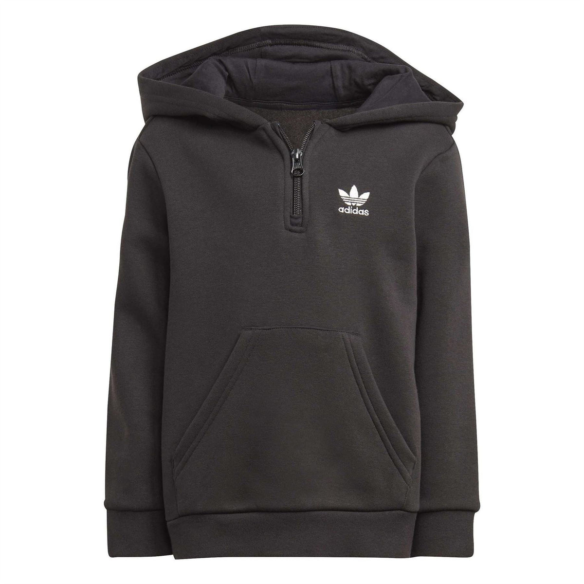 adidas Originals zip hoodie and cargo pants tracksuit set, navy blue with logo details, casual athletic wear for men.