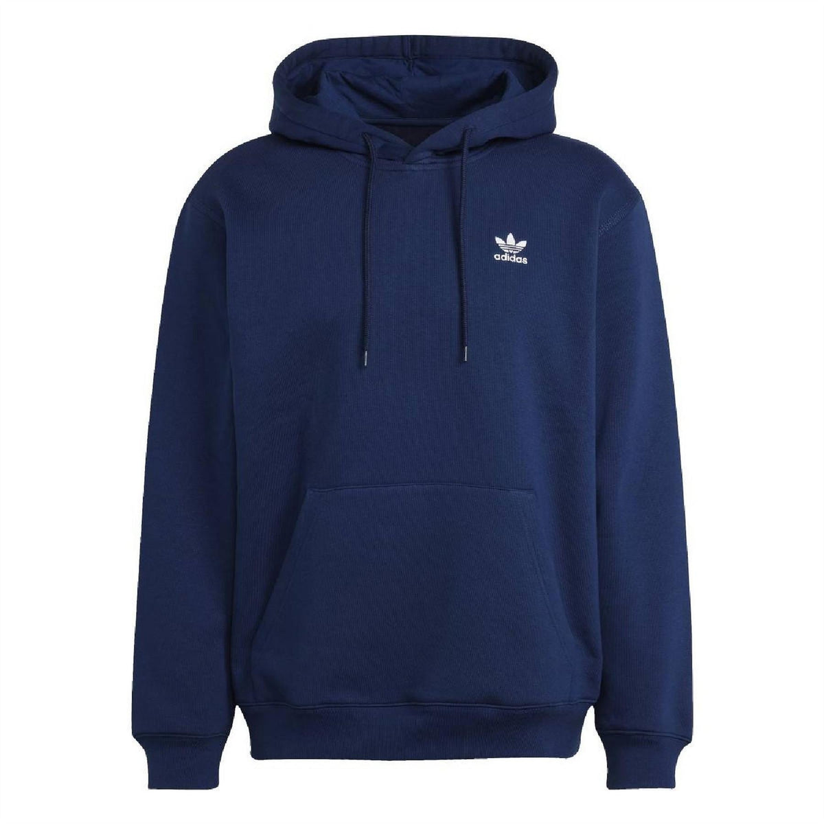 adidas Originals loose hoodie, dark indigo with drawstring hood, kangaroo pocket, Trefoil logo