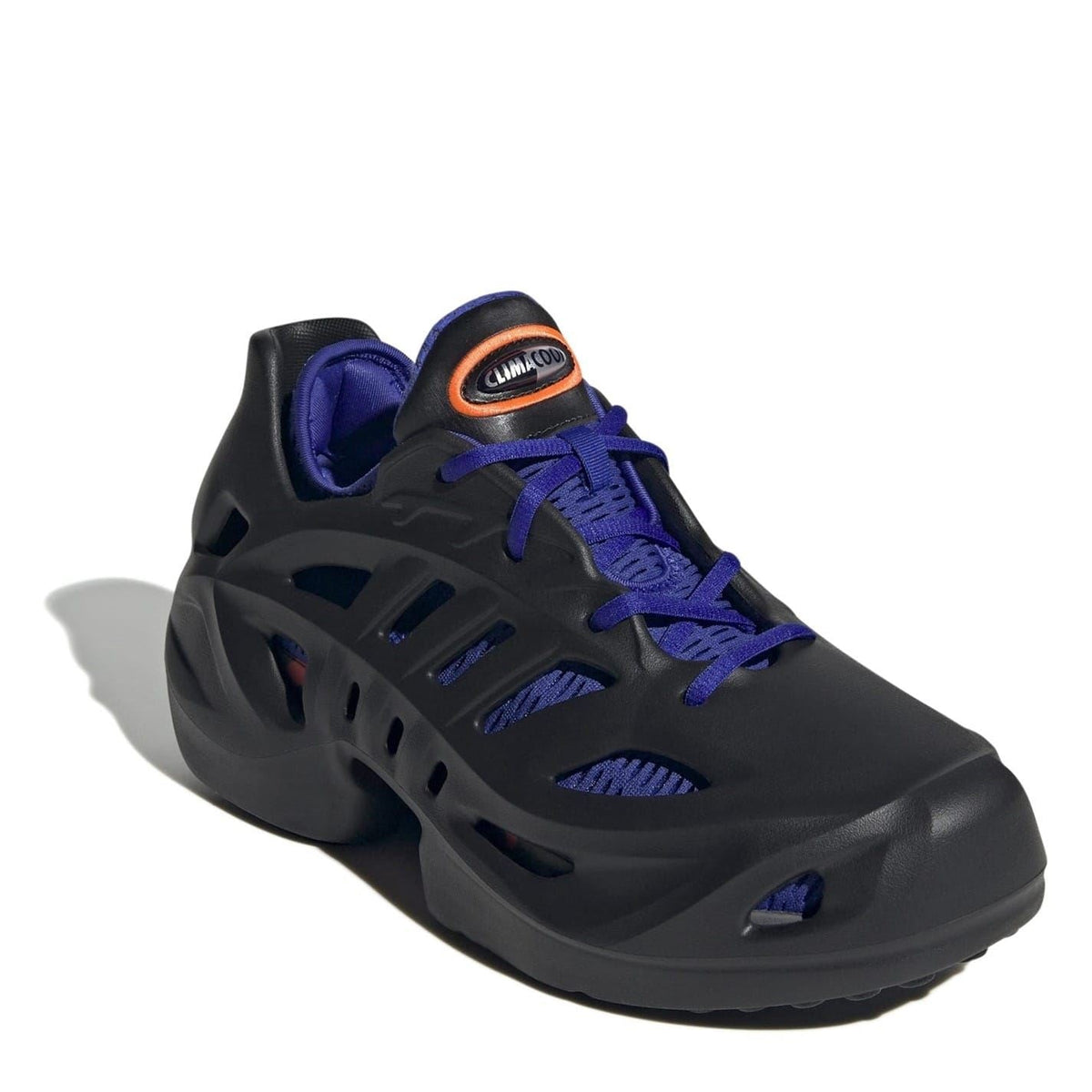 Black adidas Adifom Climcl sneaker with royal-blue laces and padded collar