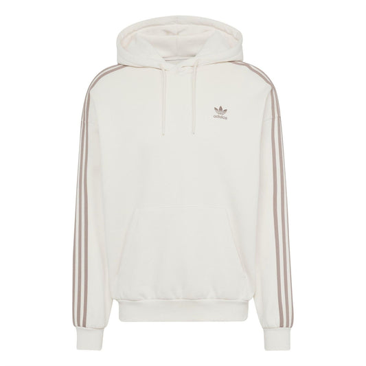 Off-white adidas Originals baggy hoodie with hood, drawstring and kangaroo pocket.