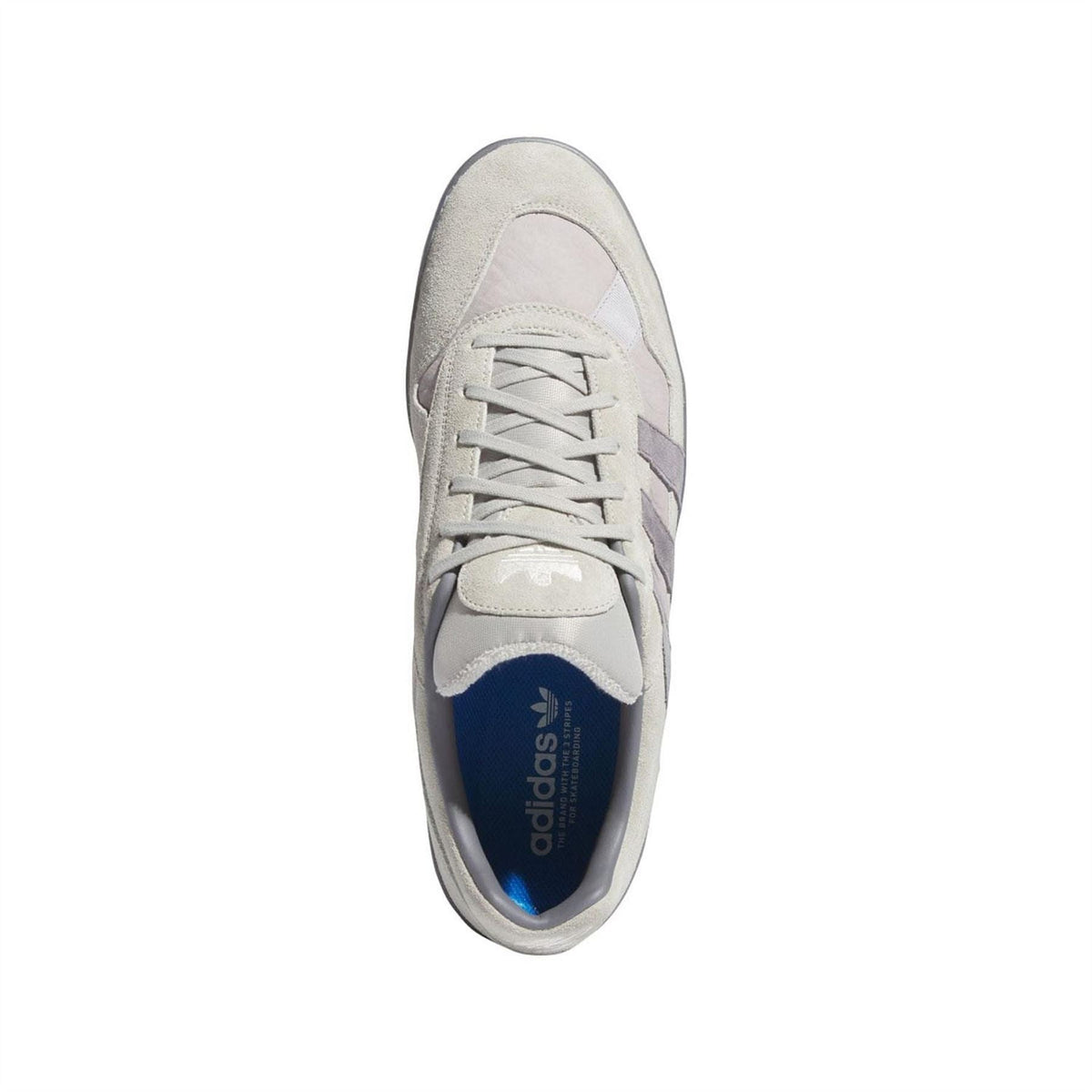 Beige adidas Originals Super Trainers lace-up sneaker with side panel logo and padded collar