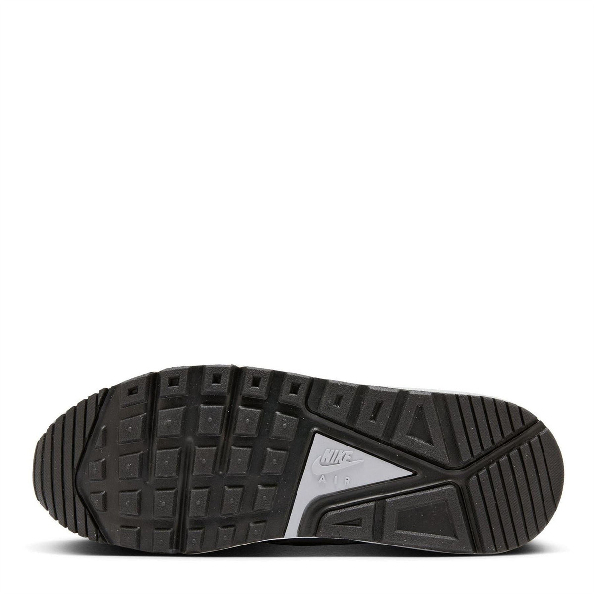 Black rubber outsole with textured tread and Nike logo