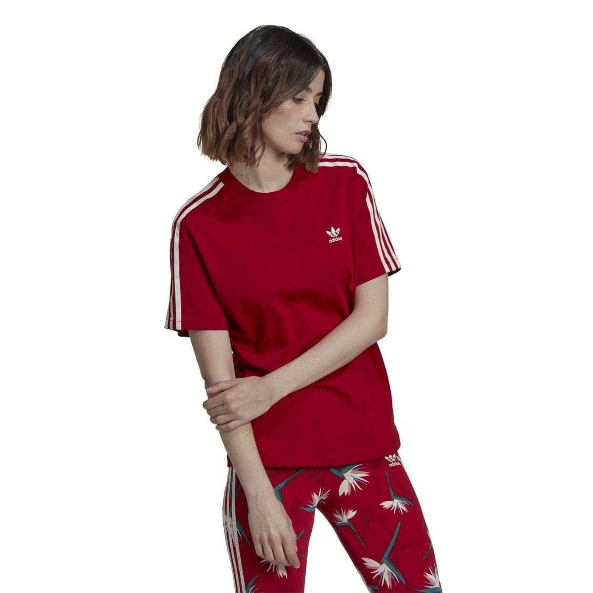 adidas Originals women's X Thebe Magugu T-shirt with graphic design, casual fit, and soft fabric for comfortable everyday wear