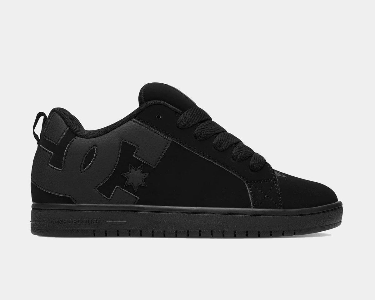 Black Court Graffik sneakers with star and logo patches