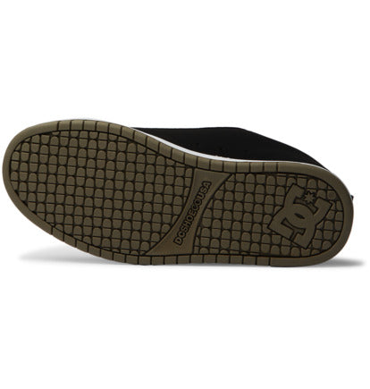 Low-top sneakers with camo panels, black accents, and white sole