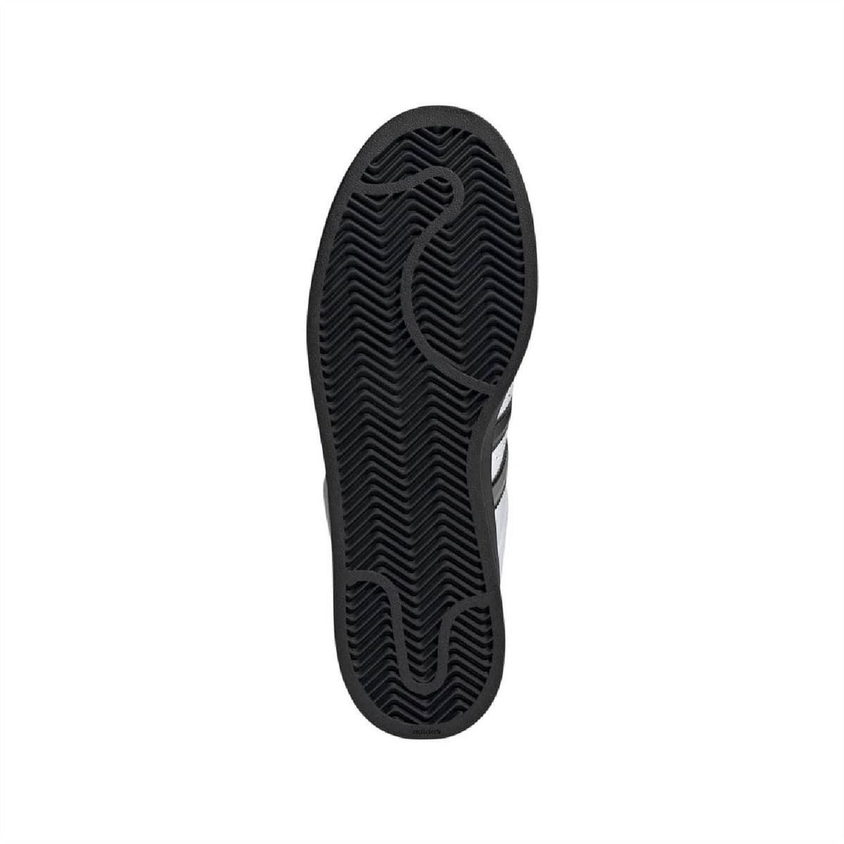 Black rubber outsole for low-top sneakers with zigzag tread pattern
