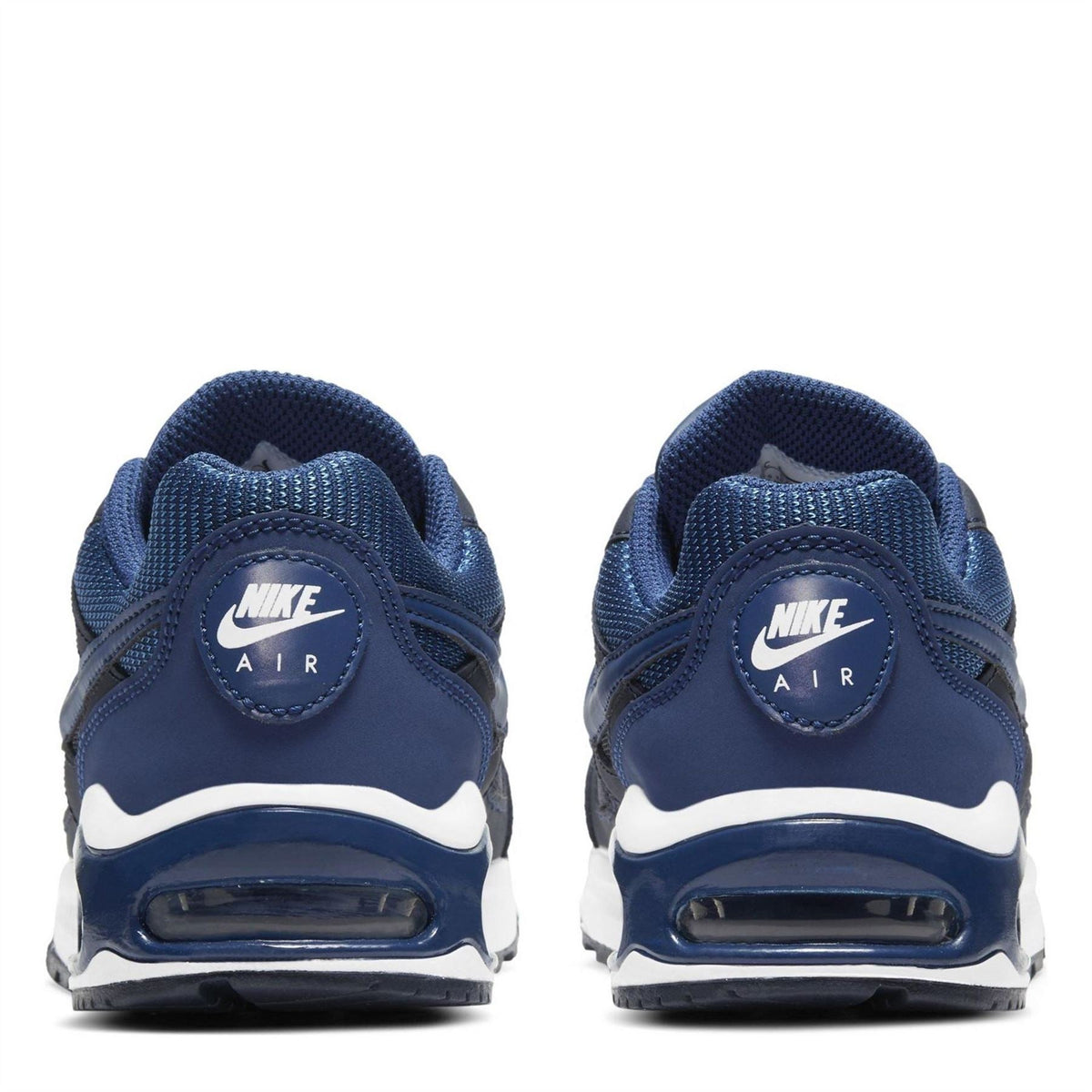 Nike Air Max Ivo kids' trainers, navy with white heel stripe and Nike Air logo