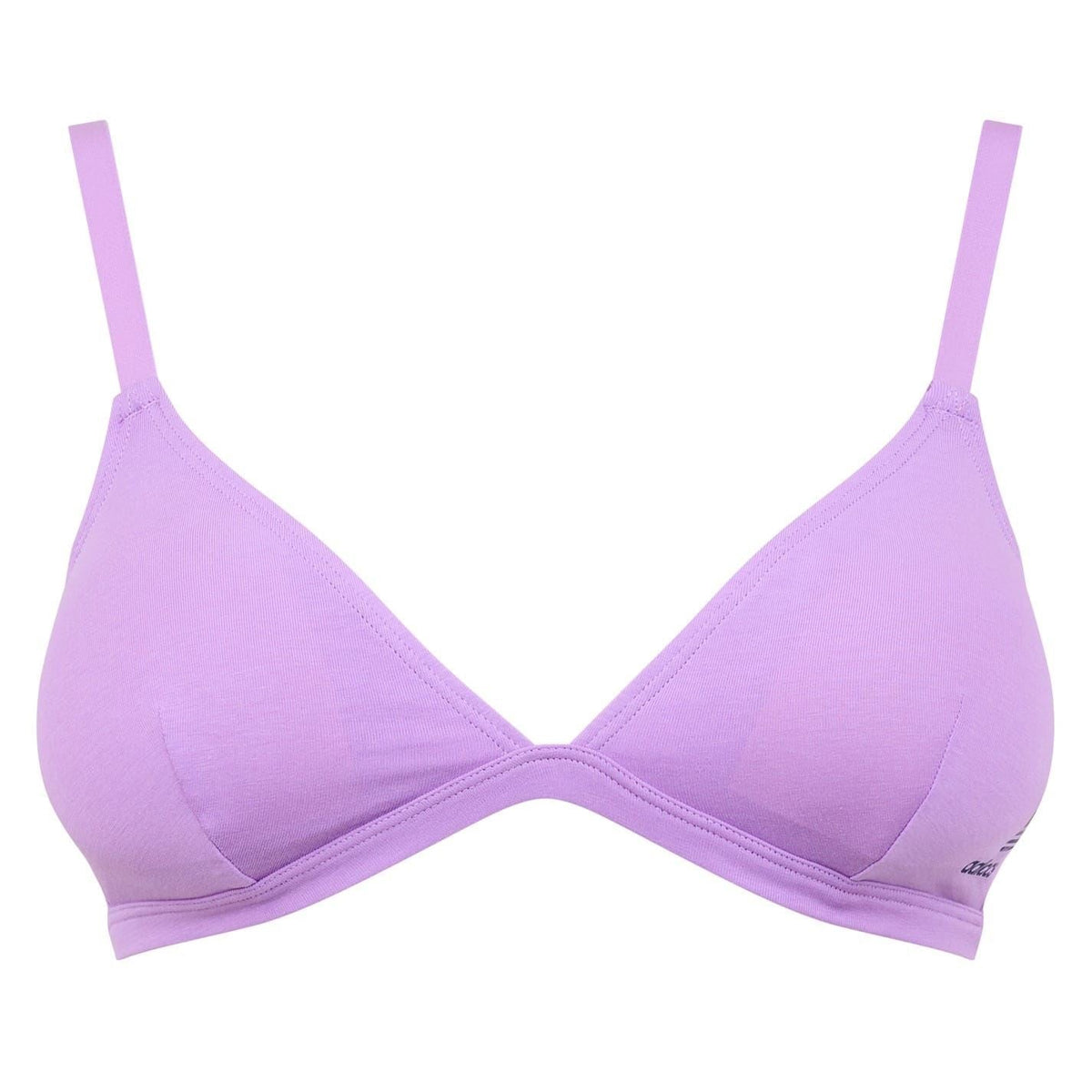 Bliss lilac triangle bralette with V-neck cups and thin shoulder straps