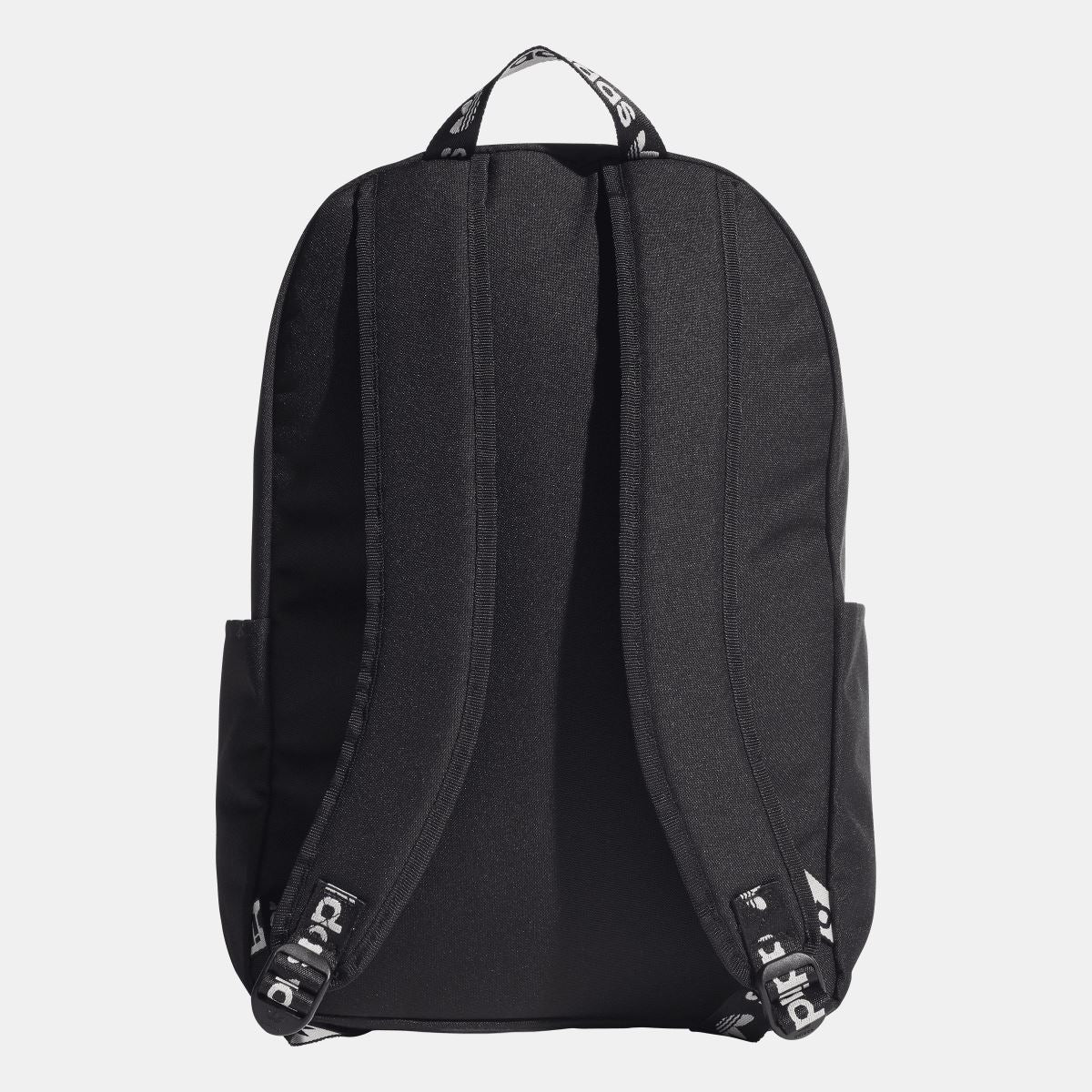 Black Adidas Originals Adicolor backpack with adjustable shoulder straps and back panel