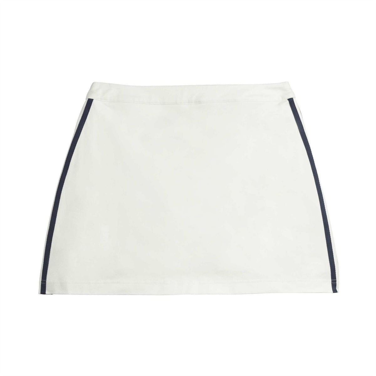 adidas Originals Sporty & Rich skirt, Core White with navy stripe down sides