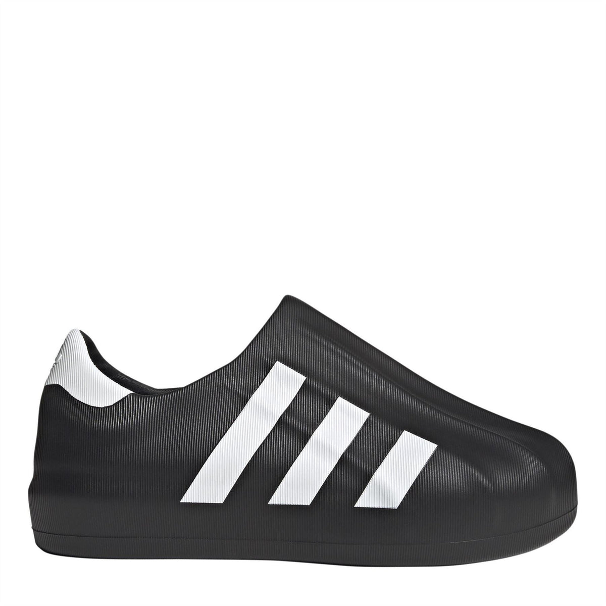 Adidas Originals Junior Superstar Slip-On Trainers in size 3-5, white with classic shell toe design and comfortable slip-on style.