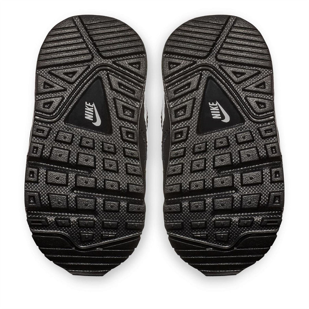 Infant Nike Air Max Ivo shoes outsole view with patterned traction tread