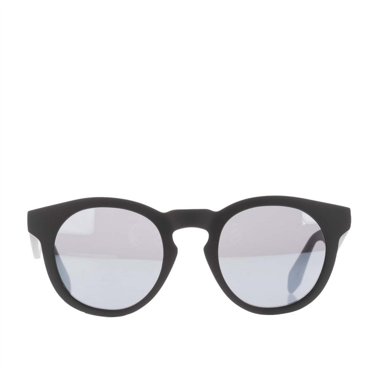 adidas Originals black round sunglasses, front view with clear lenses