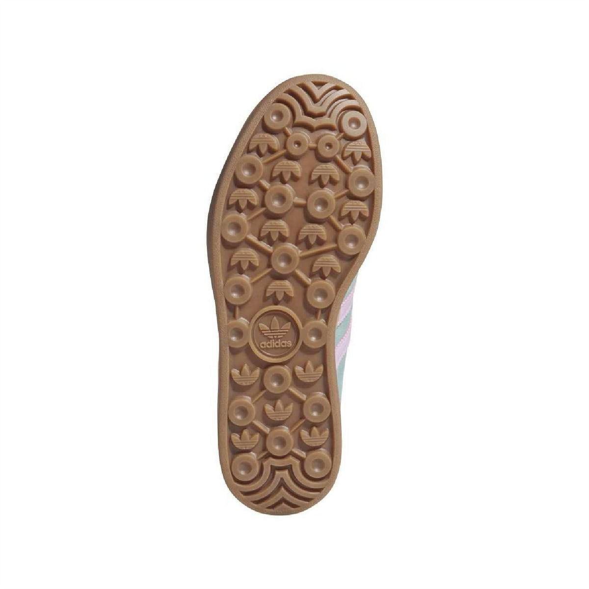 Gazelle Bold trainers outsole view with gum tread and adidas logo detail