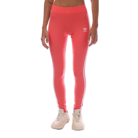 adidas Originals 3-Stripes pink leggings with white side stripes and trefoil logo
