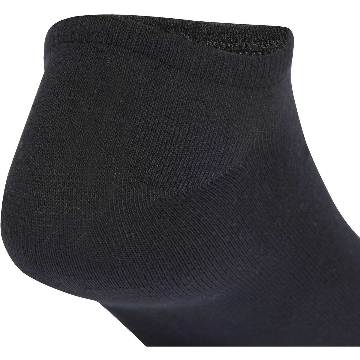 Black adidas Originals liner ankle sock with ribbed cuff and smooth knit texture