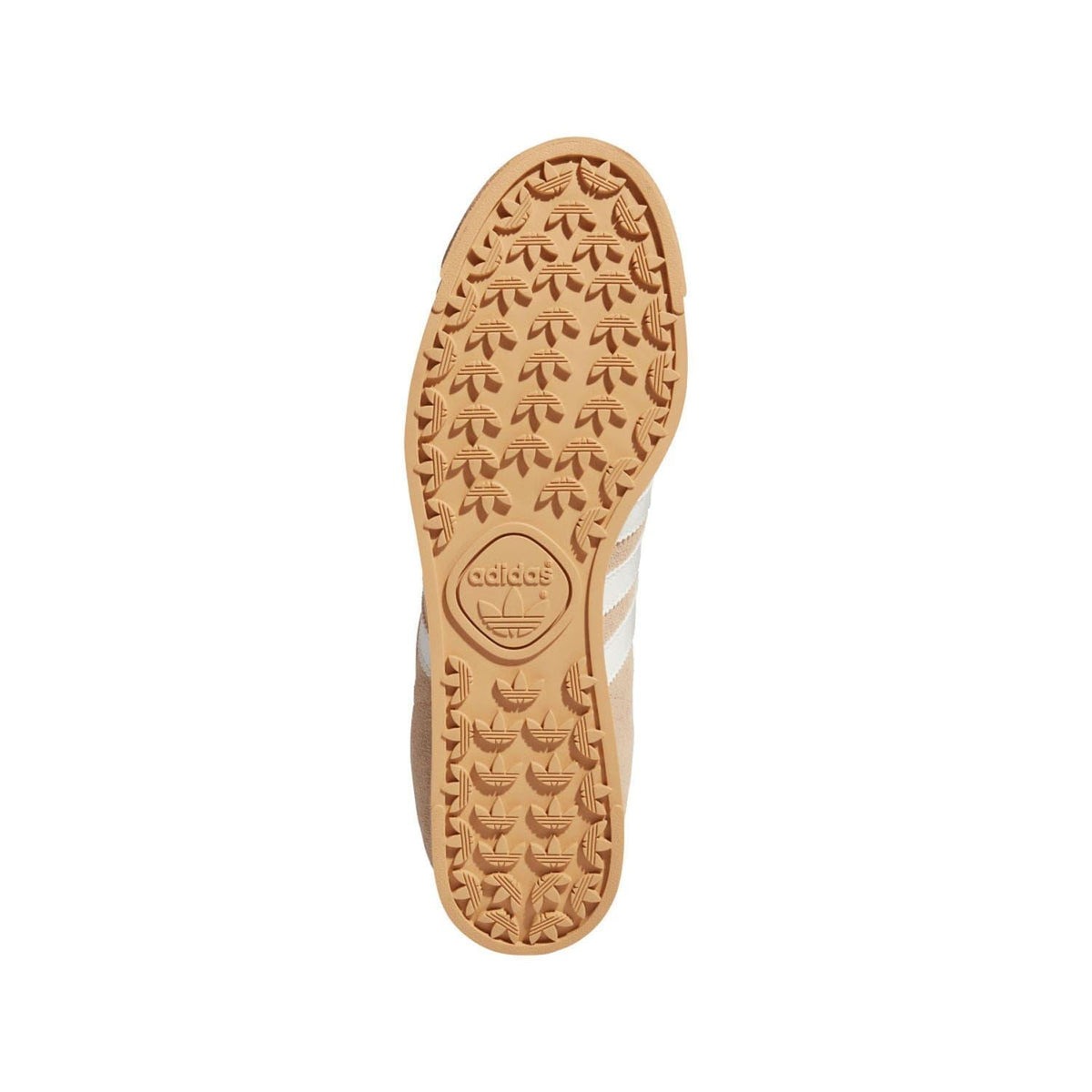 Beige adidas Samoa outsole with textured pattern and adidas logo