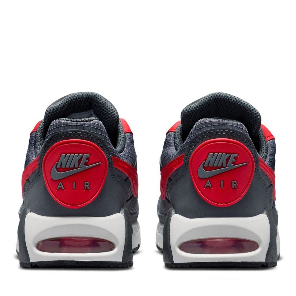 Kids Nike Air Max Ivo sneakers, back view with red Nike Air heel logo and air unit