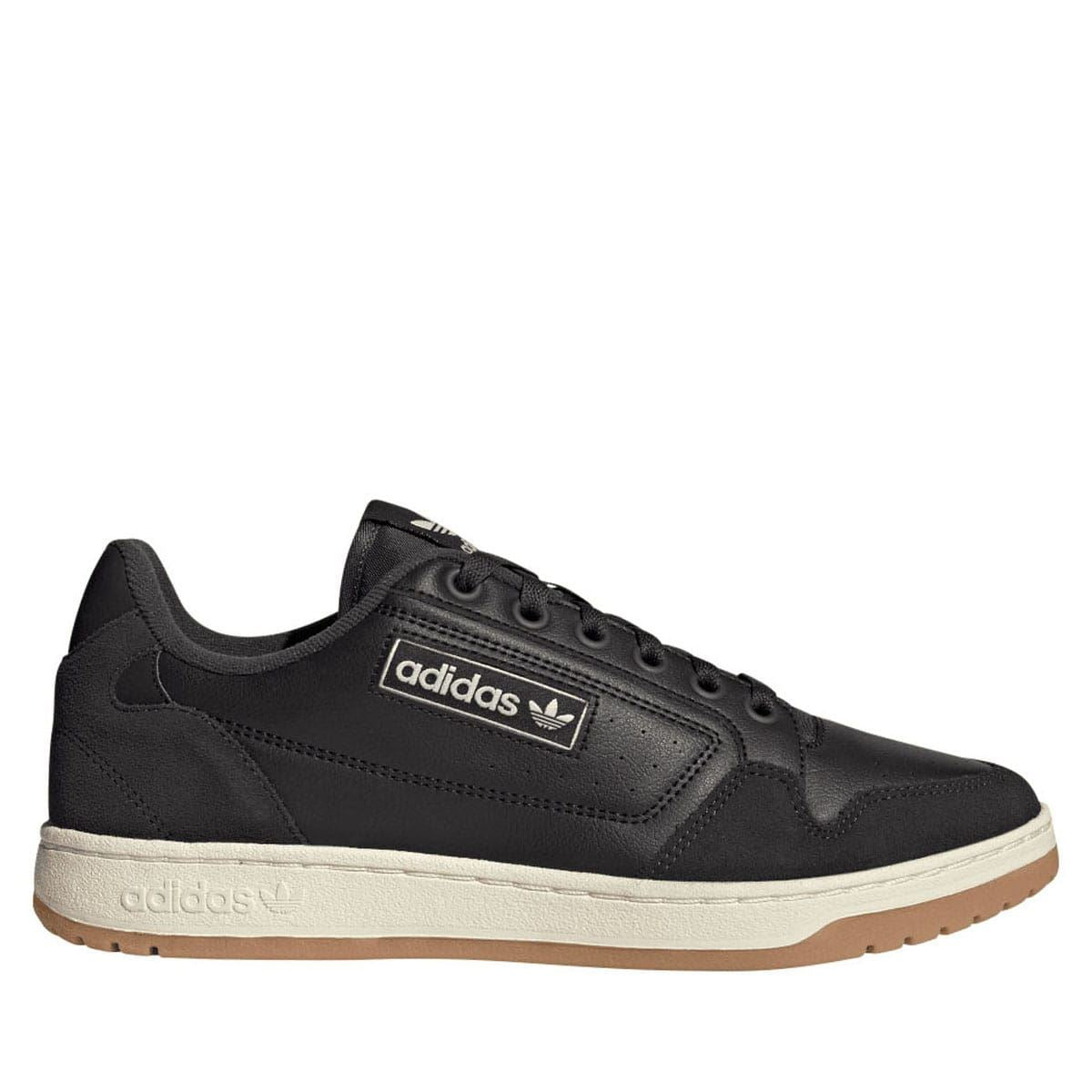 Black adidas Originals NY 90 trainers with lace-up front and side logo patch
