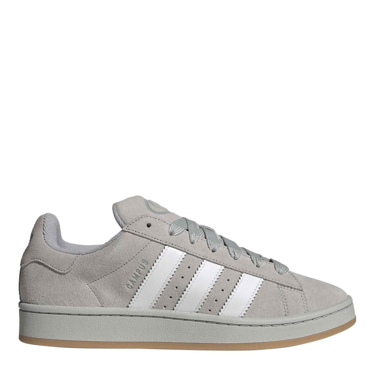 adidas Originals Campus 00s trainers showing classic athletic footwear style with white and green accents and retro design details