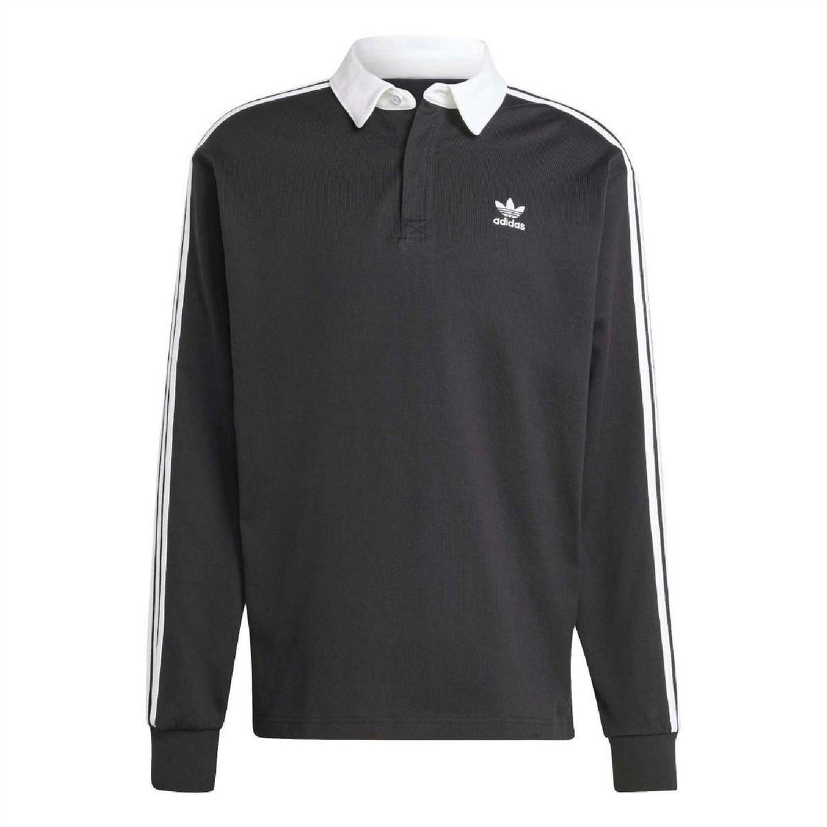 adidas Originals Adicolor rugby polo shirt featuring a classic design, collar, and short sleeves in vibrant color fabric.