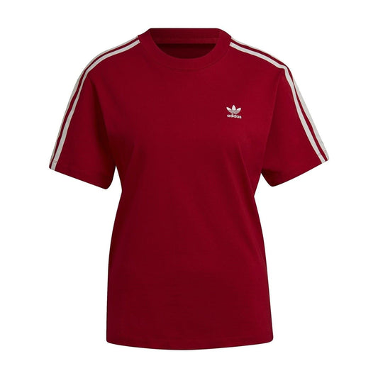 adidas Originals women's X Thebe Magugu T-shirt, casual tops featuring a stylish design, worn by a model showing front view.
