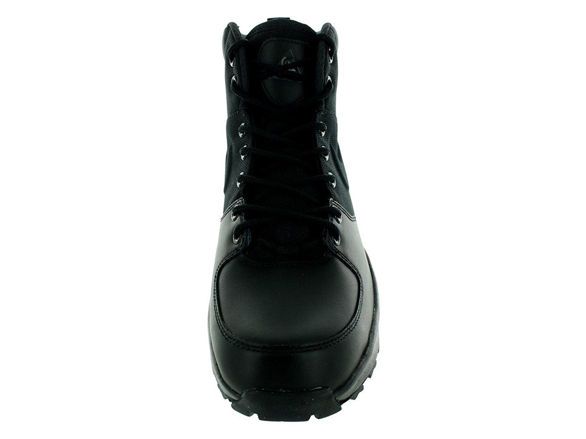Men's Nike Manoa lace-up boots, black leather-look upper and chunky sole