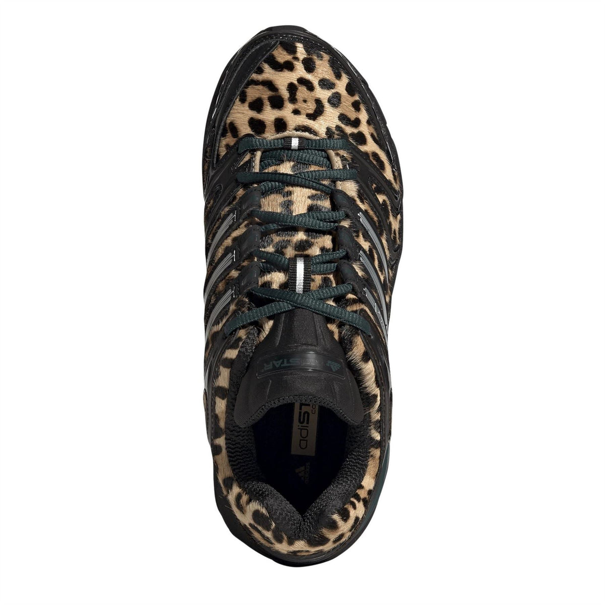 Adidas Adistar Control 5 sneakers with black upper and leopard-print lining