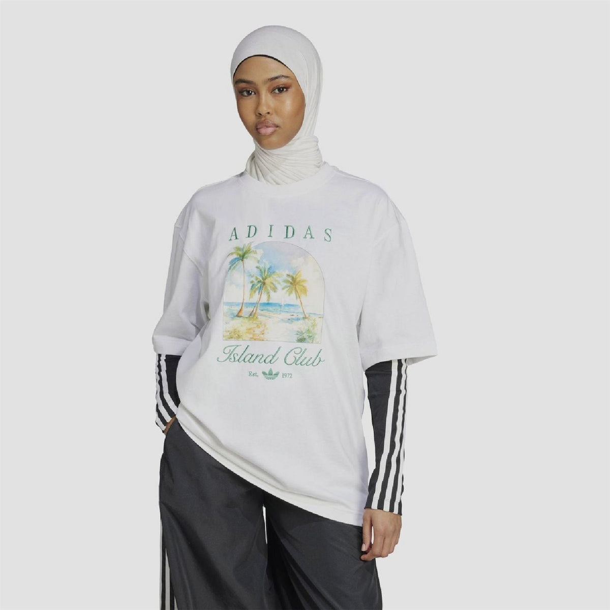 adidas Originals T-shirt in black with logo print, casual tops for men or women, soft cotton fabric, front view