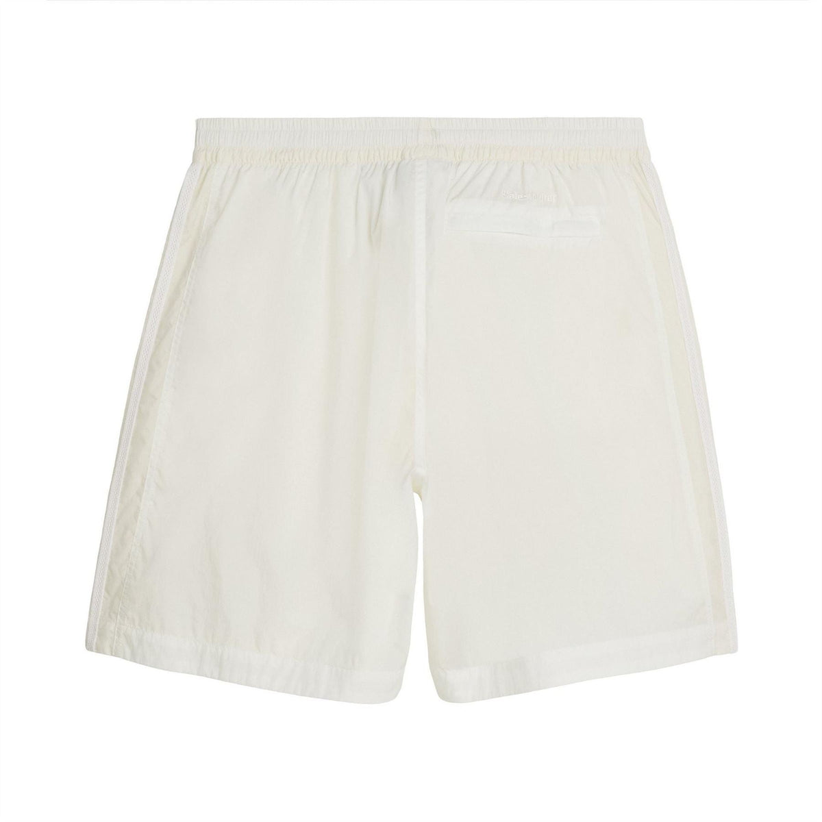 adidas Originals By Wales Bonner off-white football shorts back view, embroidered logo