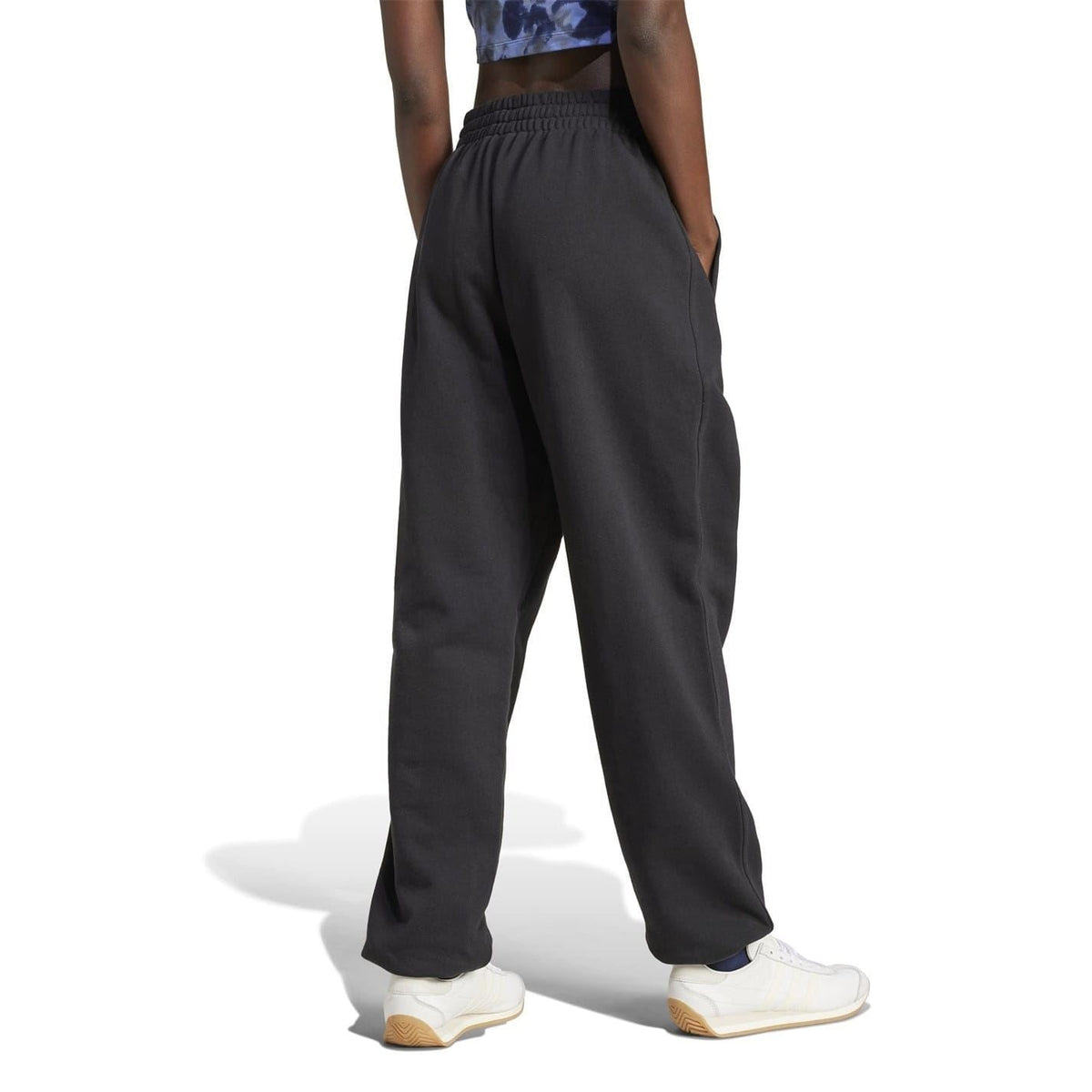 Black adidas Originals joggers with tapered legs and elastic cuff hems
