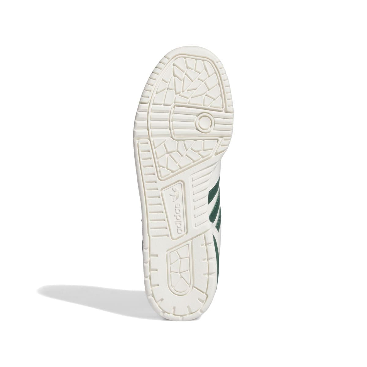adidas Rivalry Low trainers outsole in white with embossed pattern and adidas branding