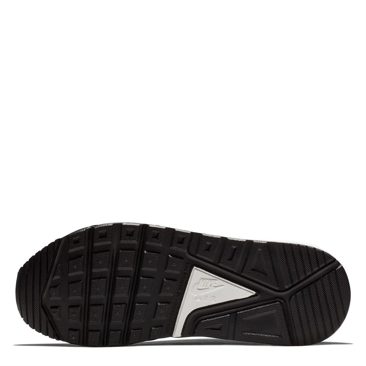 Kids Nike Air Max Ivo shoe outsole with black tread and gray air-logo panel