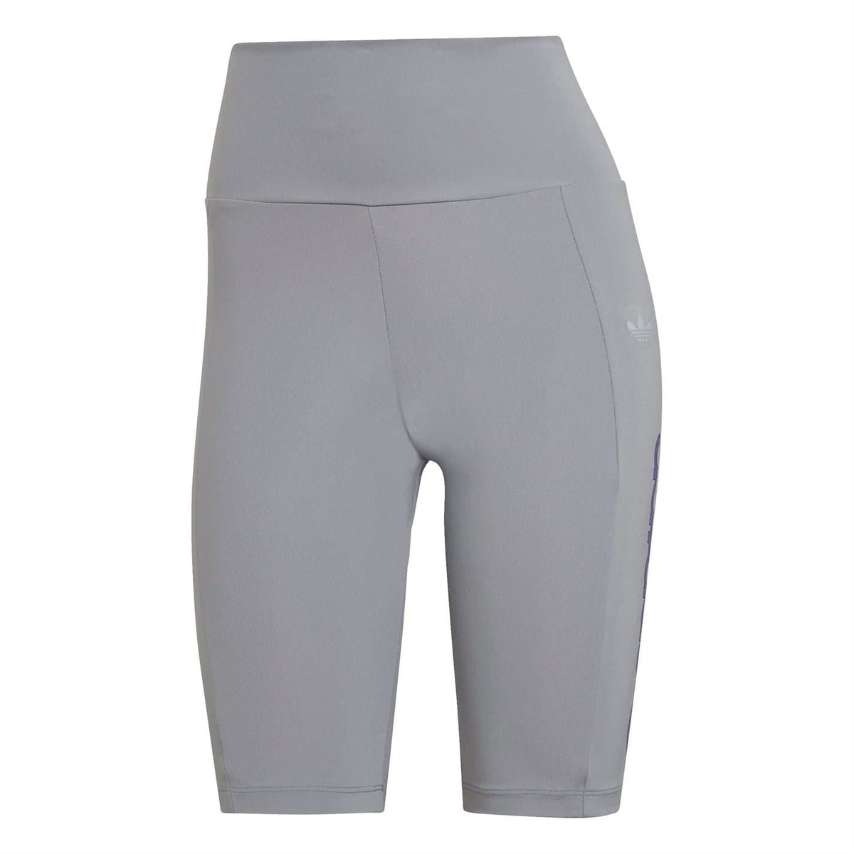 adidas Originals short leggings in light gray, smooth fit with stitched seams