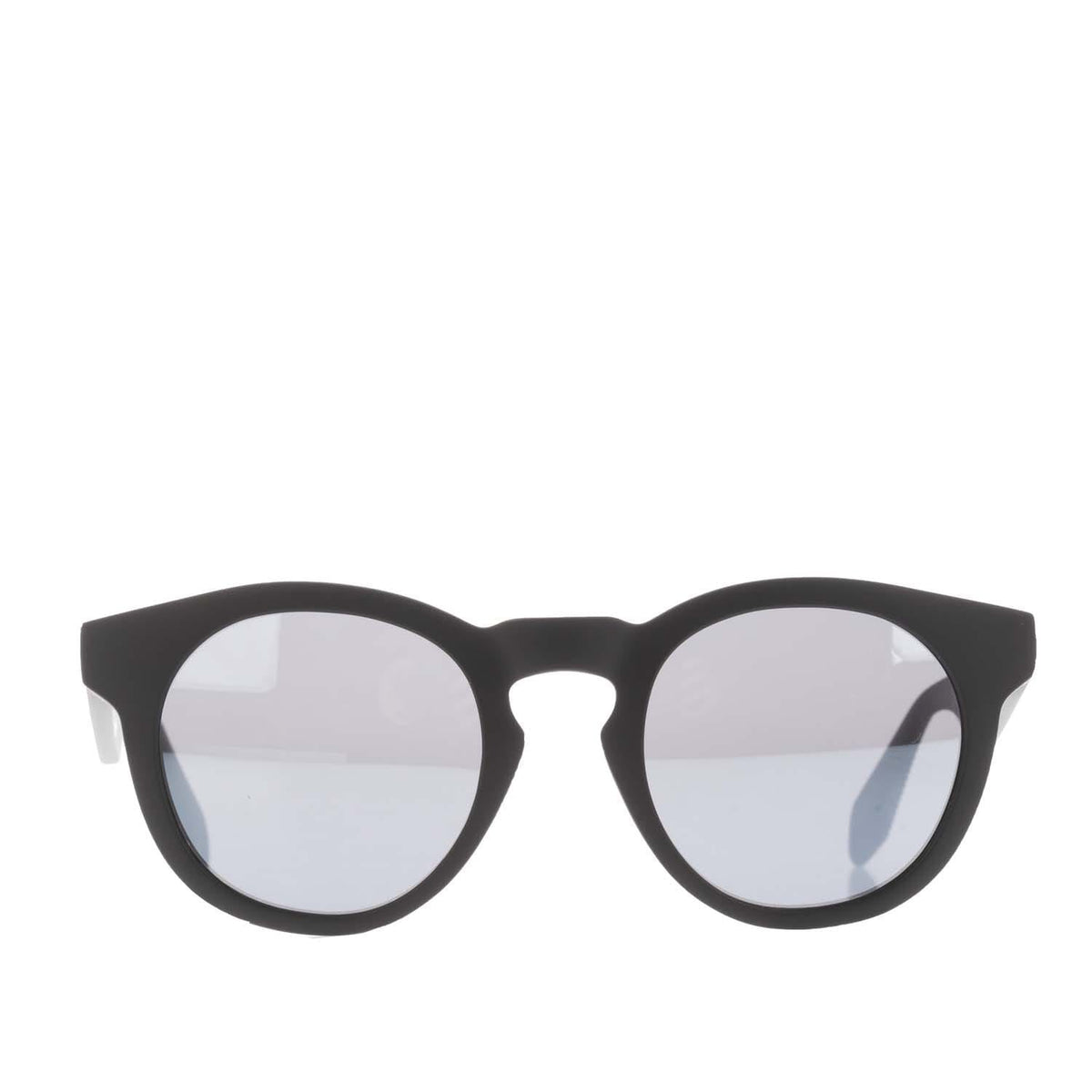 adidas Originals black round sunglasses, front view with clear lenses
