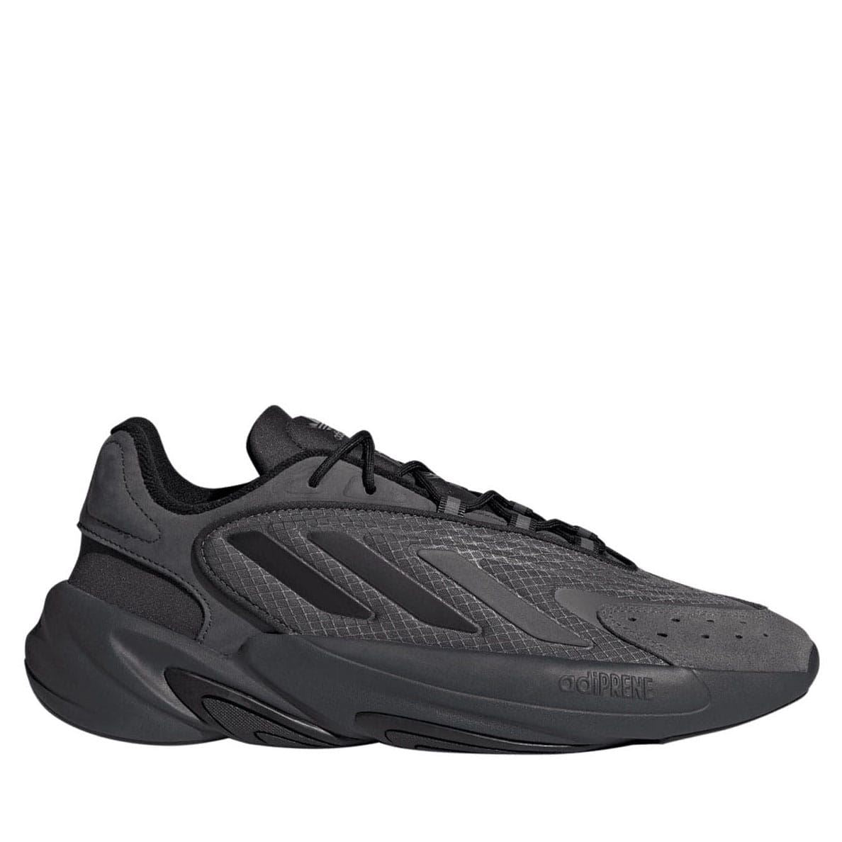 Grey adidas Originals Ozelia low-top trainers with lace-up front and padded collar