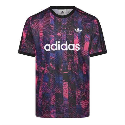 adidas Originals tee with multi-color abstract print and adidas logo