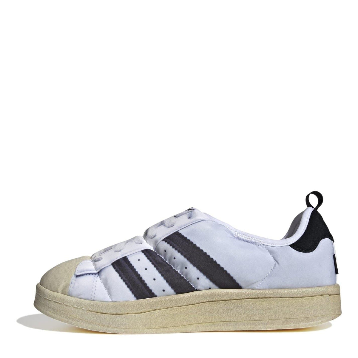 adidas Originals Puffy Spr trainers with three stripes, stylish footwear featuring a cushioned puffy design and sporty look