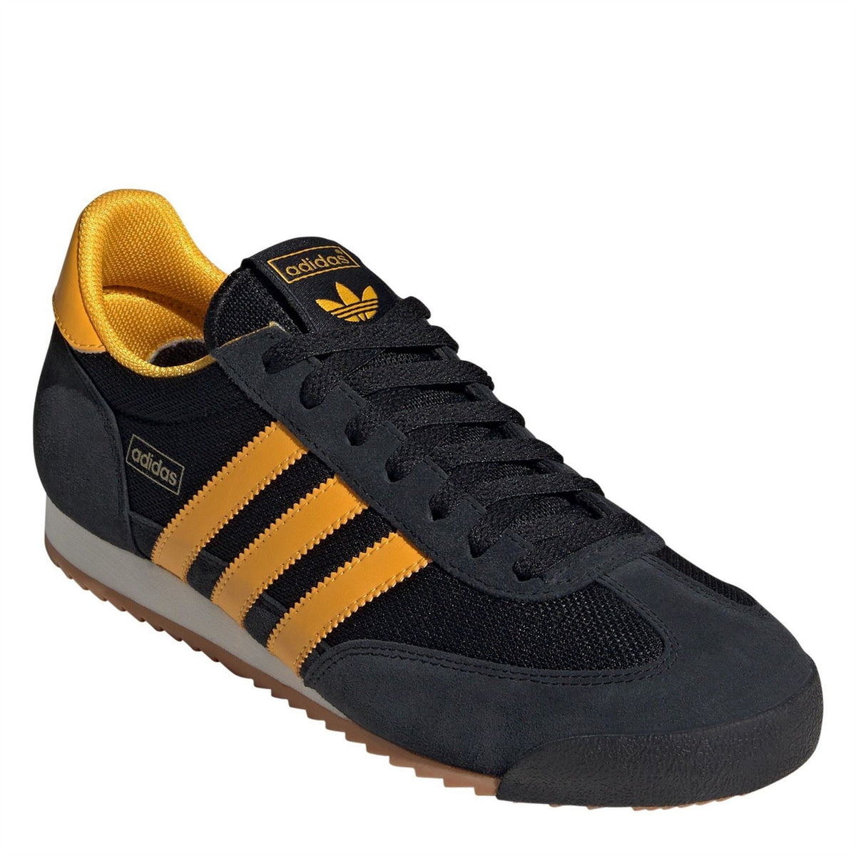 adidas Originals R71 Low-Top Trainers in white and black with classic design and lace-up closure, casual footwear for everyday wear