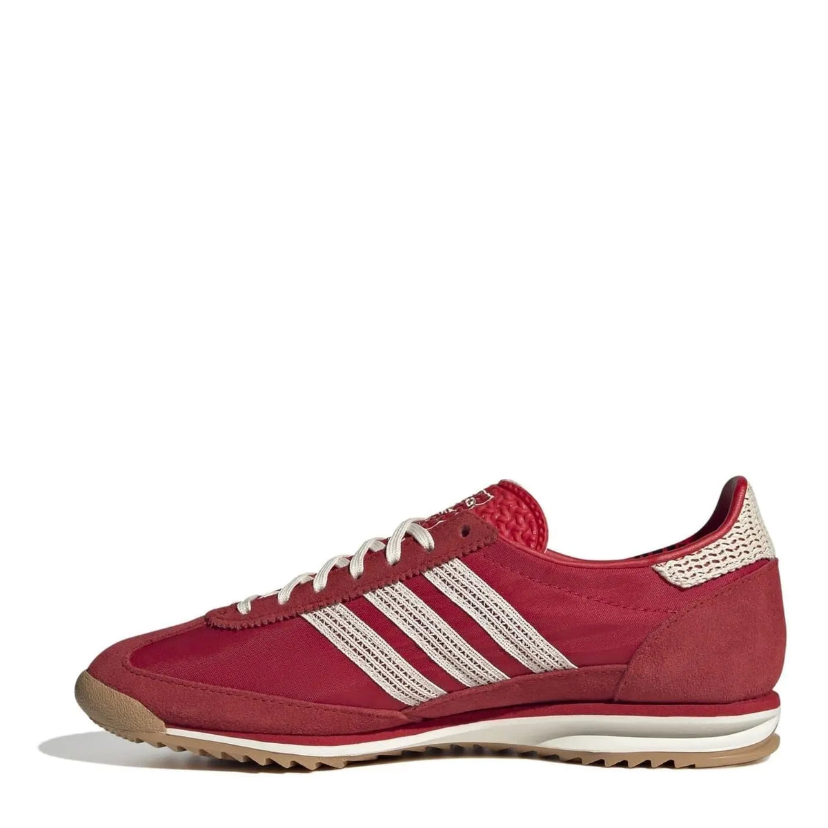 adidas Originals Sl72 shoes, classic white footwear with black accents, featuring breathable canvas material and retro design.