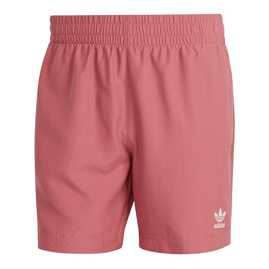adidas Originals pink solid swim shorts with elastic waistband and small logo on hem