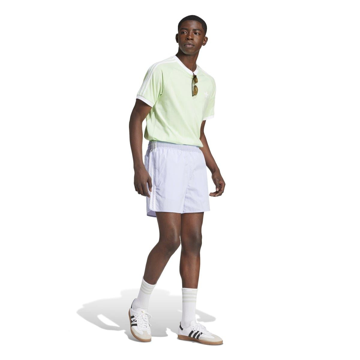Light green adidas Originals crew-neck T-shirt with trefoil logo