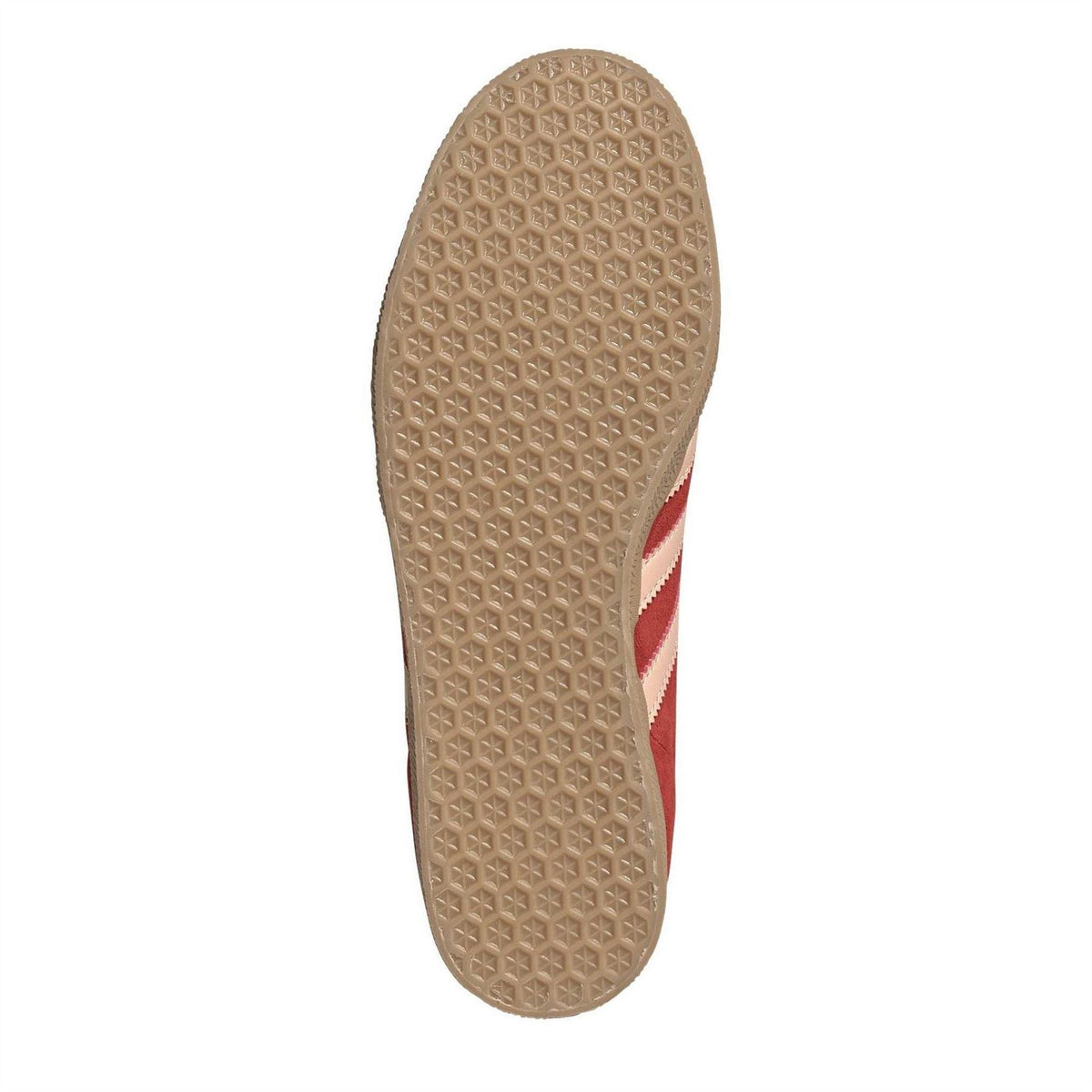 Tan rubber outsole for Gazelle trainers with textured grip pattern