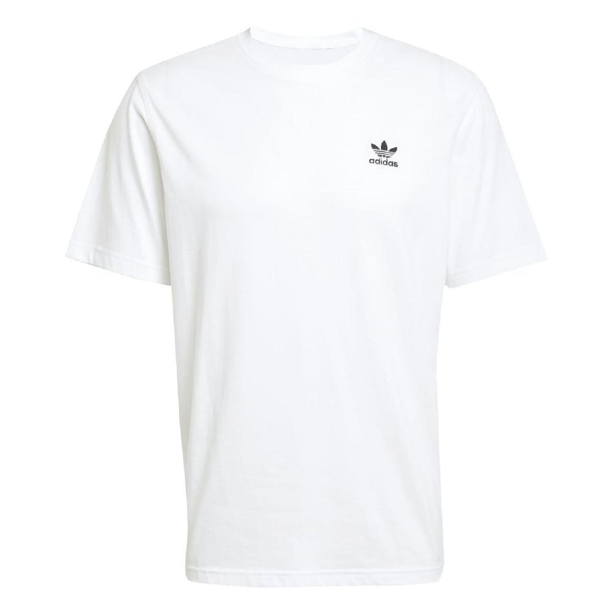 White adidas Originals trefoil graphic T-shirt, crew neck, short sleeves