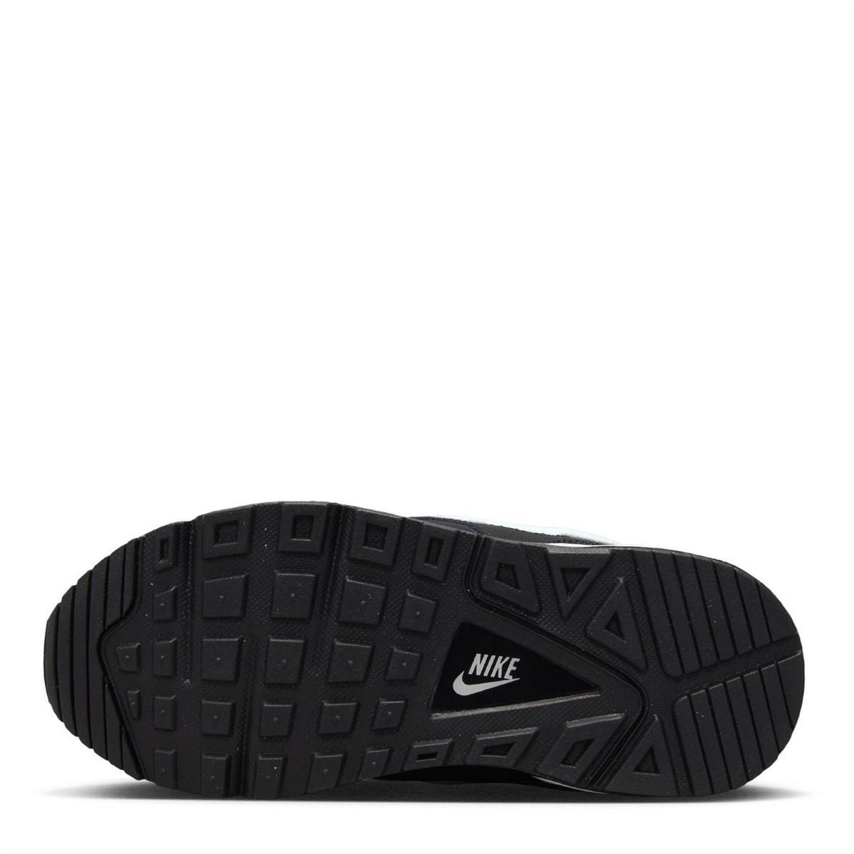 Black boys' Nike trainers outsole with tread pattern and Nike logo