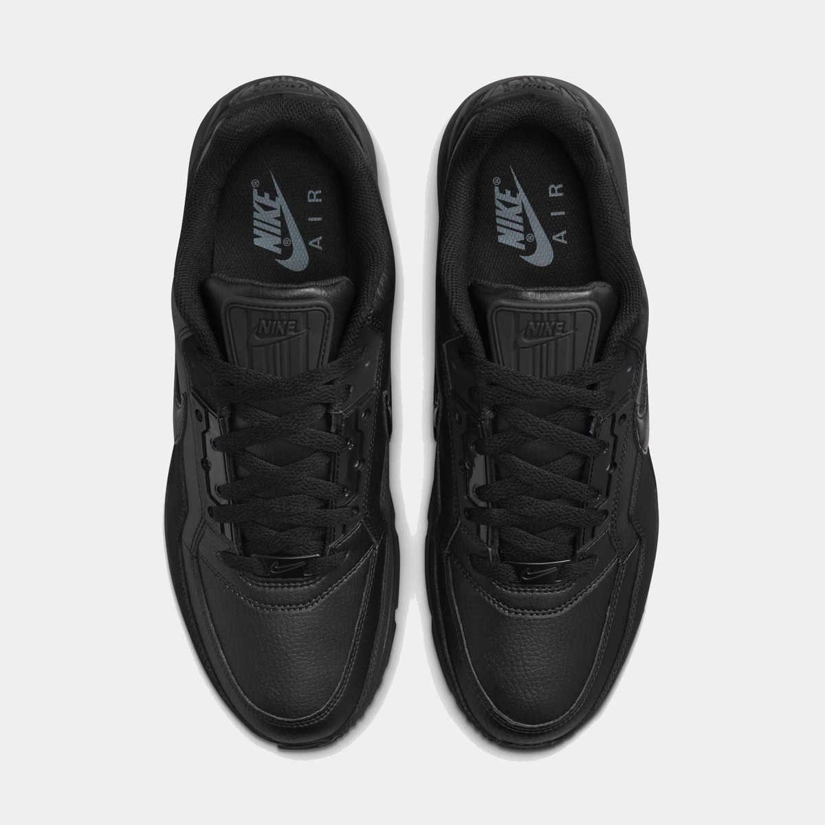 Nike Air Max LTD 3 black sneakers, top view showing laces and padded heel