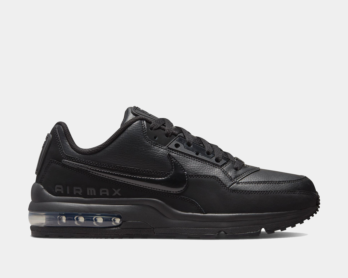 Nike Air Max LTD 3 black lace-up leather sneakers with visible Air unit sole