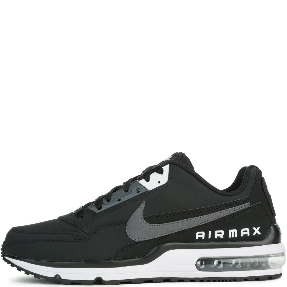 Men's Nike Air Max LTD 3 low-top sneakers in black with grey and white accents