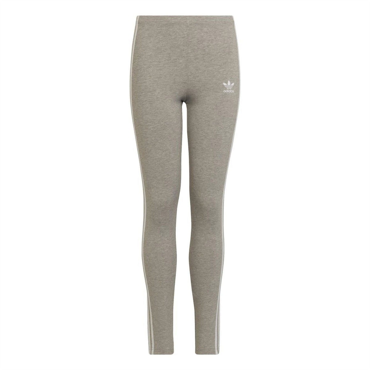 adidas Originals grey leggings with small trefoil logo near right thigh