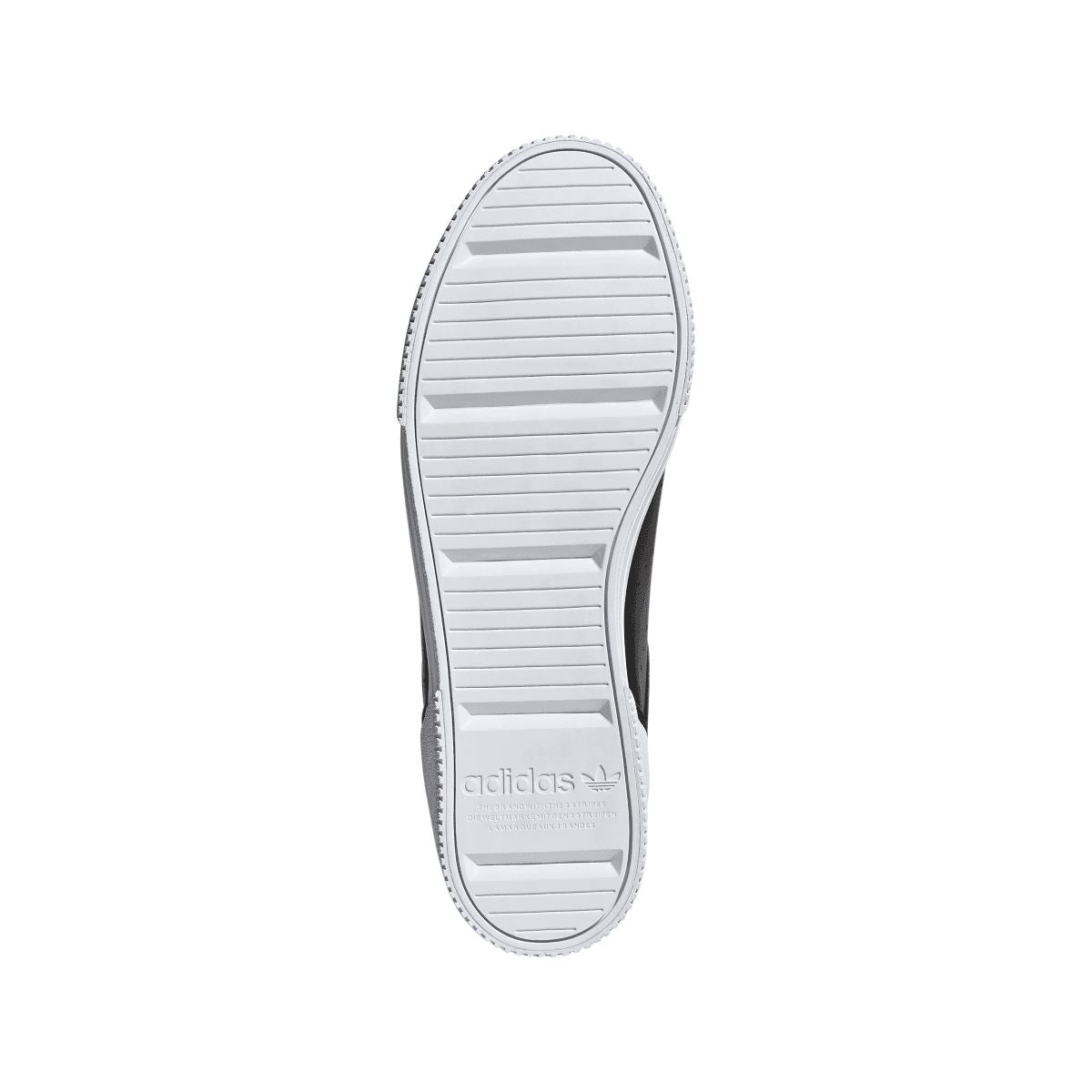 adidas Court Tourino black trainers outsole view with white textured tread